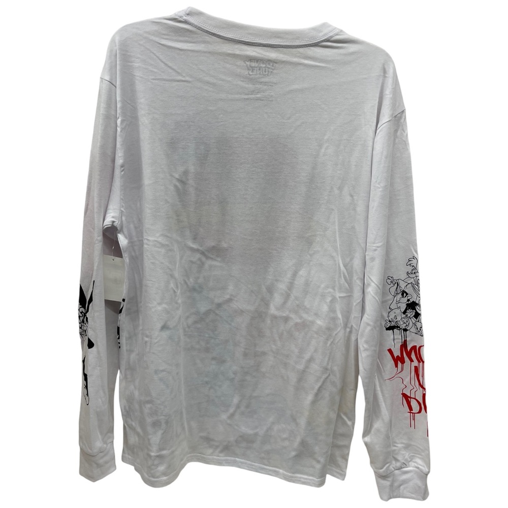 Small - LOONEY TUNES - Long Sleeve Graphic T-Shirt Tasmanian Devil Bugs Tee NEW - Picture 6 of 7